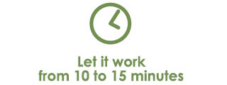 Let it work from 10 to 15 minutes